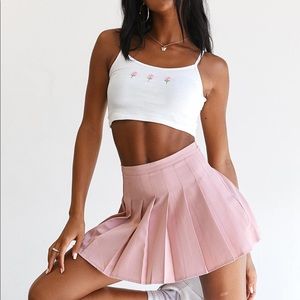 Pink Pleated Skirt - Brand New w Tags